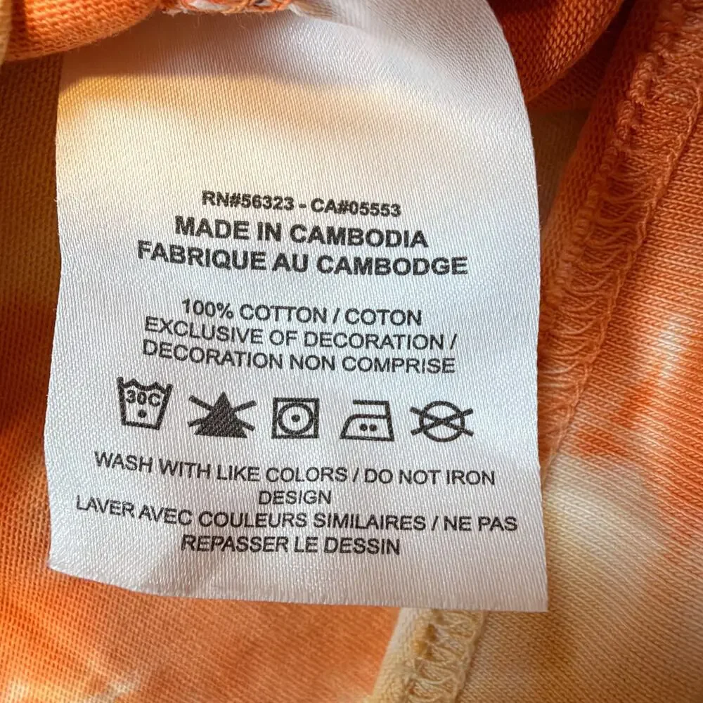 Jordan Flight Essentials Oversized Tie-Dye T Shirt Mens Orange Size Large